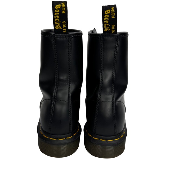 Dr Martens 1460 W Black Leather Ankle Boots Women's US 8 Combat Goth Dark Fairy - Picture 5 of 13